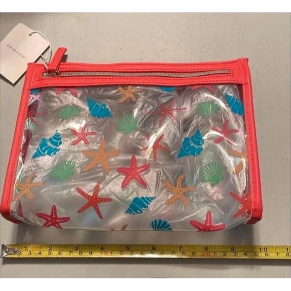 Clear Summer Sea shells Primark makeup bag